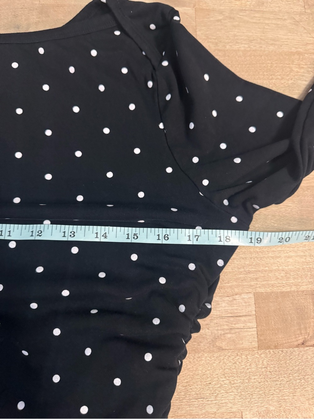 Cider navy blue Long Sleeve boat neck Polka Dot Top - Picture 8 of 8